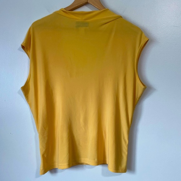 Joseph Ribkoff Light Yellow Sleeveless stretchy Top shirt size 16 - Picture 4 of 9